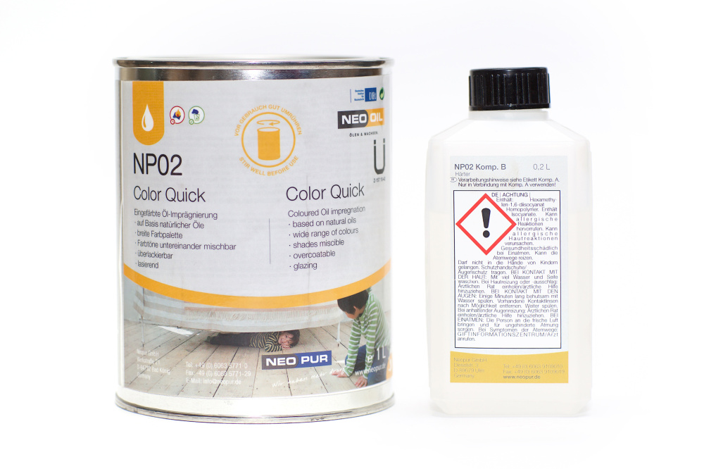 Цветное масло Neopur Color Quick Снежное 2-х компонентное (1 л)